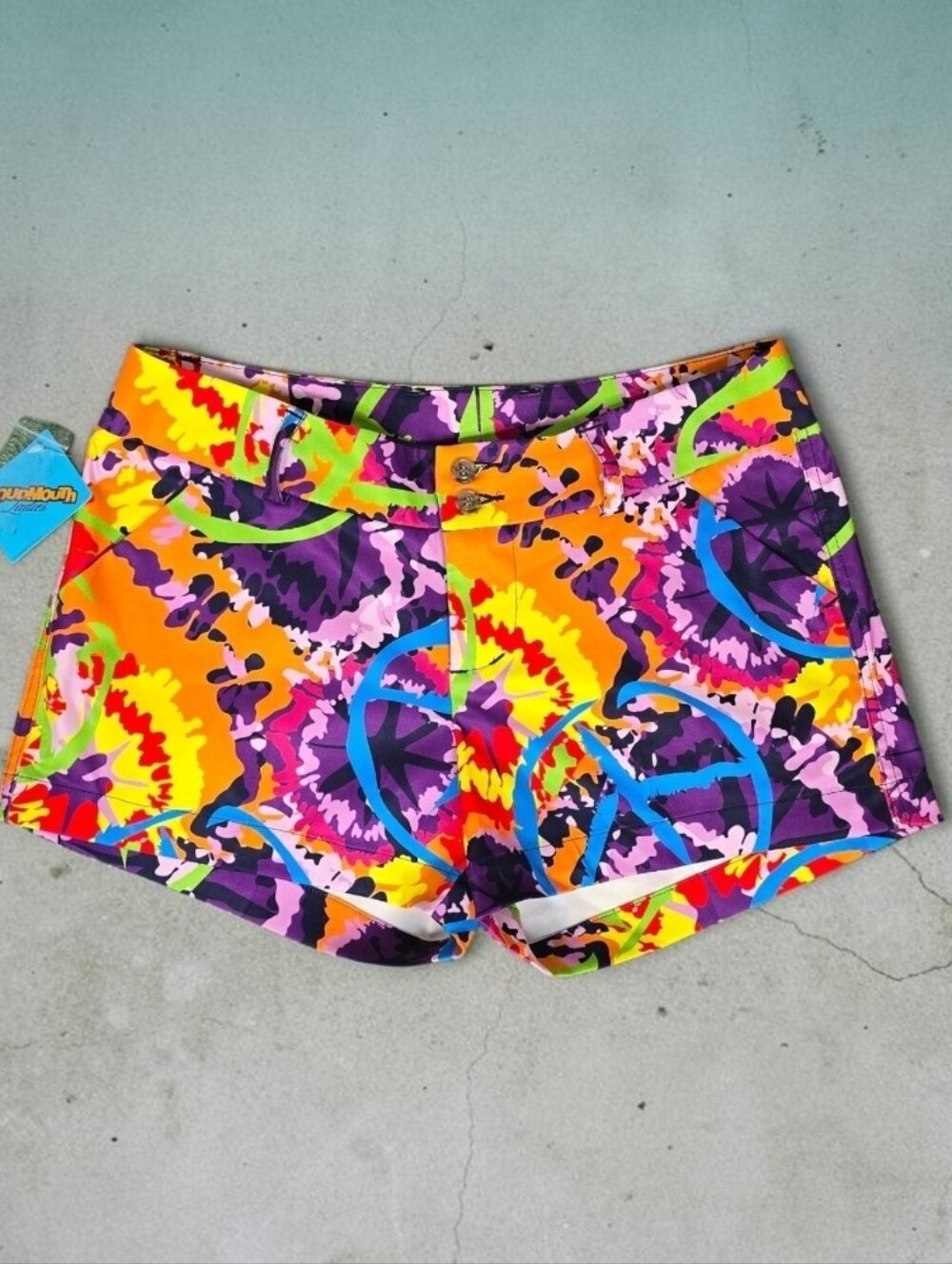 Loudmouth Ladies Woodstock Colorway StretchTech Size 6 Shorts 3in Inseam